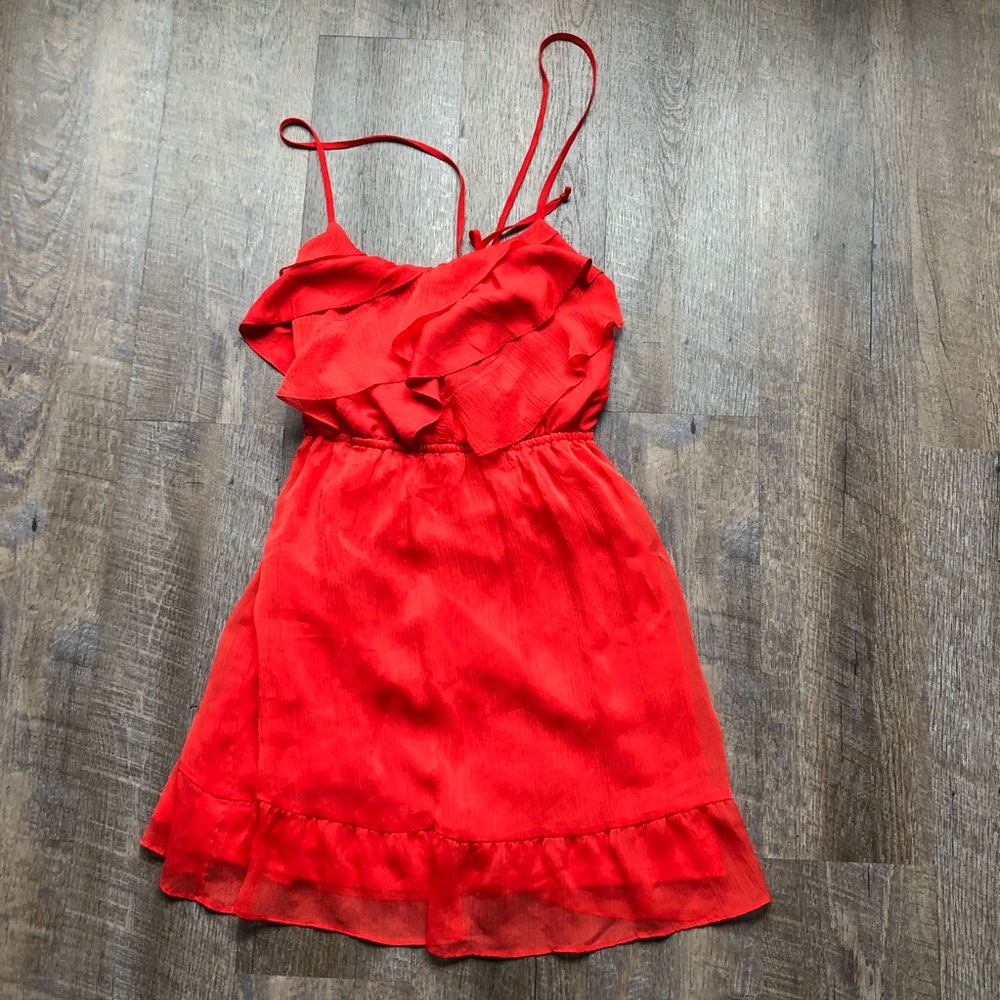 Orange/Red Ruffle Dress